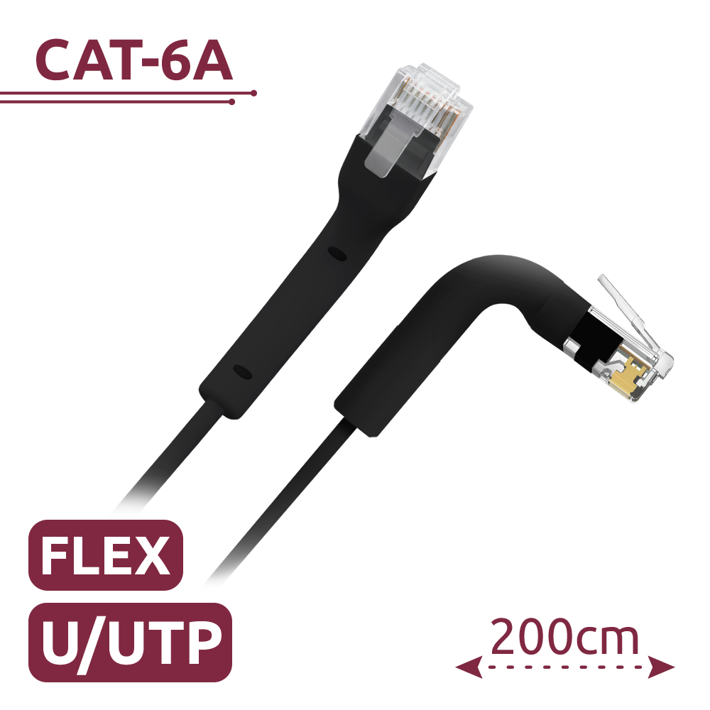 UTP6A-FLEX-2BK